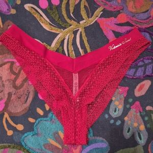 Victoria's Secret Red Lace Thong